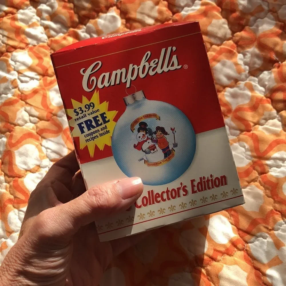 1998 Campbell’s Ornament NIB Features Classic recipes collectible brochure retro